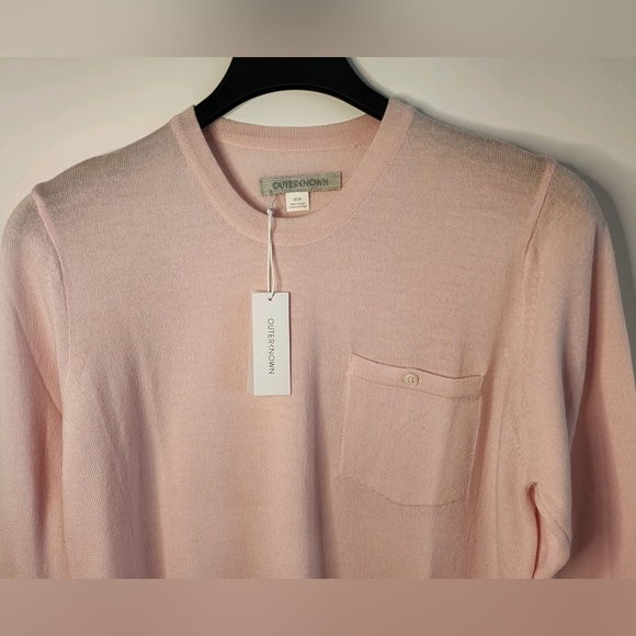 Outerknown 100% Supersoft Wool Palisades Pocket Long Sleeve Crewneck Sweater - Picture 8 of 14